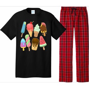 Cute Summer Popsicles And Ice Cream Pajama Set