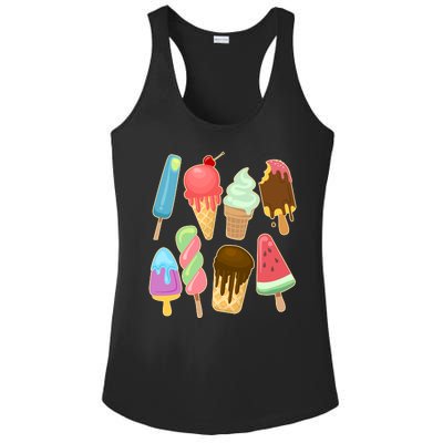 Cute Summer Popsicles And Ice Cream Ladies PosiCharge Competitor Racerback Tank