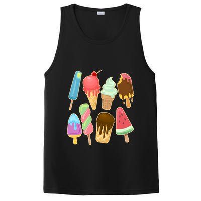 Cute Summer Popsicles And Ice Cream PosiCharge Competitor Tank