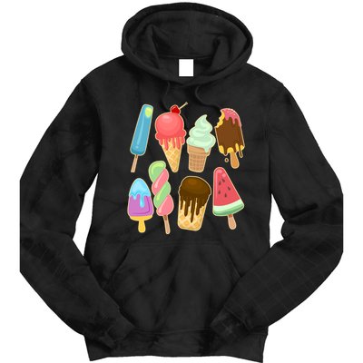 Cute Summer Popsicles And Ice Cream Tie Dye Hoodie