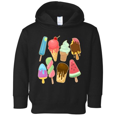 Cute Summer Popsicles And Ice Cream Toddler Hoodie