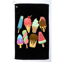 Cute Summer Popsicles And Ice Cream Golf Towel