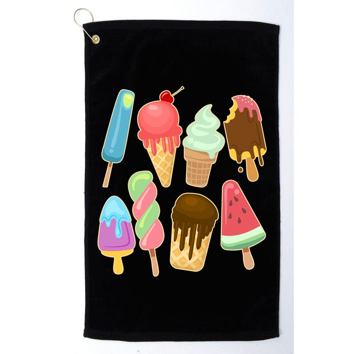 Cute Summer Popsicles And Ice Cream Golf Towel