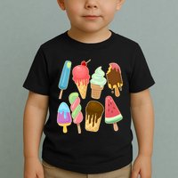 Cute Summer Popsicles And Ice Cream Toddler T-Shirt