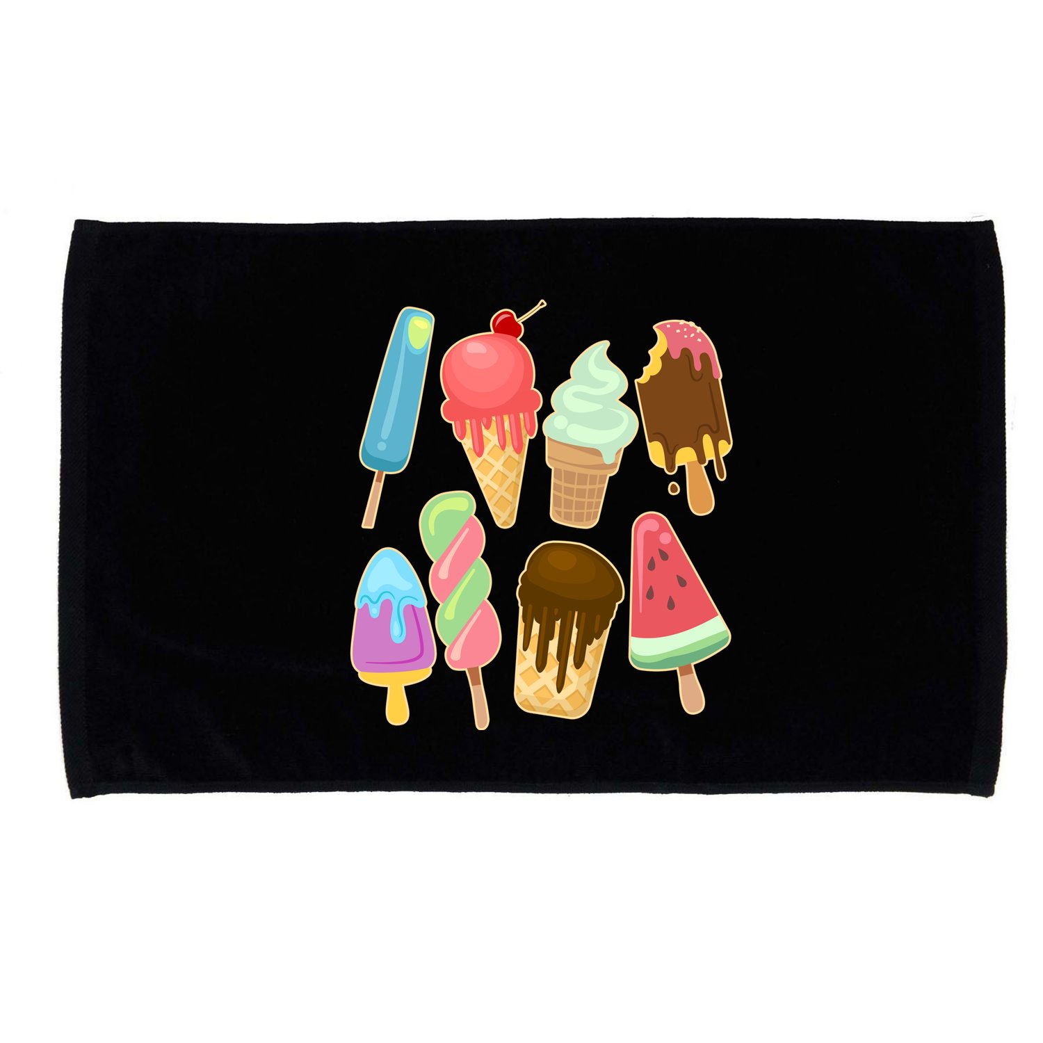 Cute Summer Popsicles And Ice Cream Microfiber Hand Towel