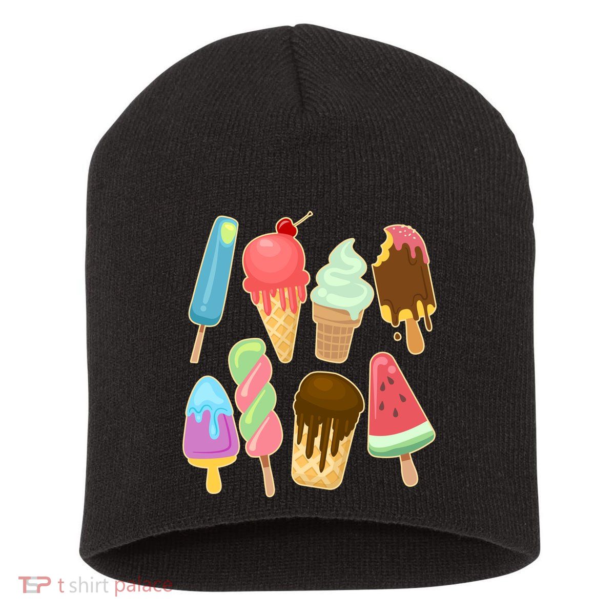 Cute Summer Popsicles And Ice Cream Short Acrylic Beanie