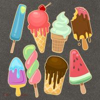 Cute Summer Popsicles And Ice Cream Cotton Canvas Backpack