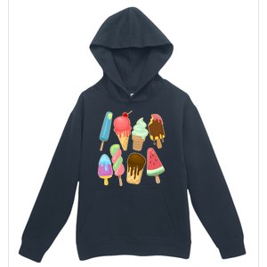 Cute Summer Popsicles And Ice Cream Urban Pullover Hoodie