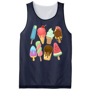 Cute Summer Popsicles And Ice Cream Mesh Reversible Basketball Jersey Tank