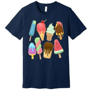 Cute Summer Popsicles And Ice Cream Premium T-Shirt