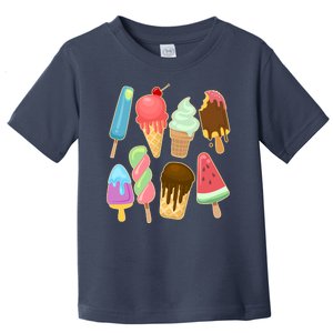 Cute Summer Popsicles And Ice Cream Toddler T-Shirt