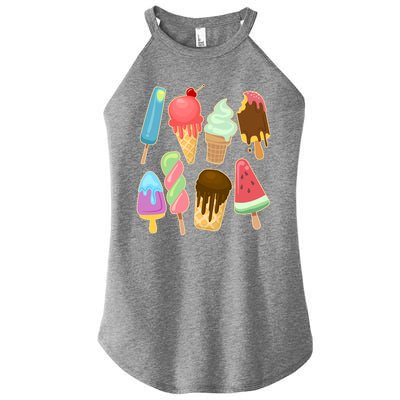 Cute Summer Popsicles And Ice Cream Women’s Perfect Tri Rocker Tank