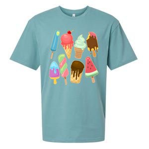 Cute Summer Popsicles And Ice Cream Sueded Cloud Jersey T-Shirt