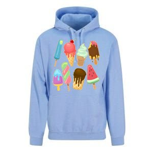 Cute Summer Popsicles And Ice Cream Unisex Surf Hoodie