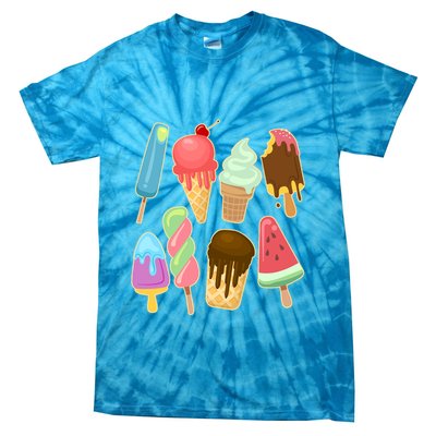 Cute Summer Popsicles And Ice Cream Tie-Dye T-Shirt
