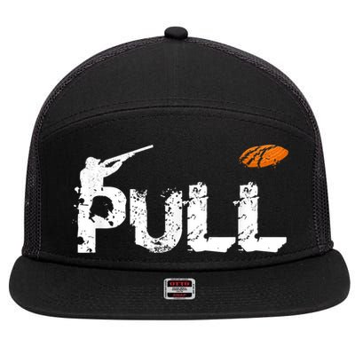 Clay Skeet Pigeon Shooting Pull Clay Bird Hunter Sports 7 Panel Mesh Trucker Snapback Hat