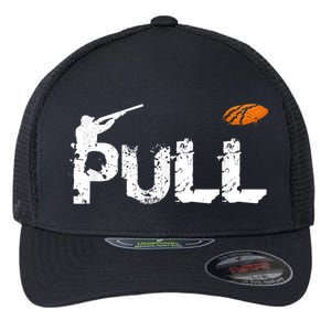 Clay Skeet Pigeon Shooting Pull Clay Bird Hunter Sports Flexfit Unipanel Trucker Cap