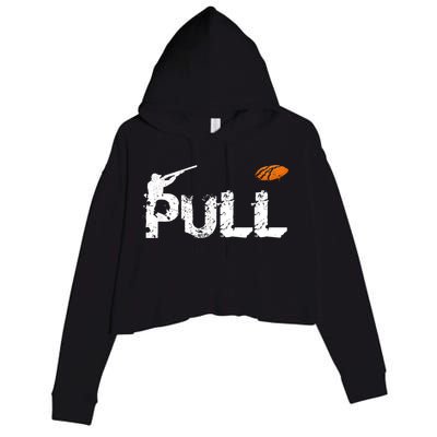 Clay Skeet Pigeon Shooting Pull Clay Bird Hunter Sports Crop Fleece Hoodie