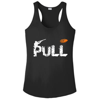 Clay Skeet Pigeon Shooting Pull Clay Bird Hunter Sports Ladies PosiCharge Competitor Racerback Tank