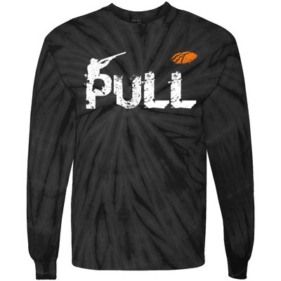 Clay Skeet Pigeon Shooting Pull Clay Bird Hunter Sports Tie-Dye Long Sleeve Shirt