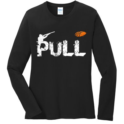 Clay Skeet Pigeon Shooting Pull Clay Bird Hunter Sports Ladies Long Sleeve Shirt