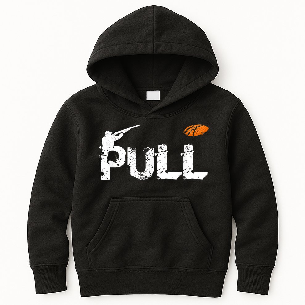 Clay Skeet Pigeon Shooting Pull Clay Bird Hunter Sports Kids Hoodie