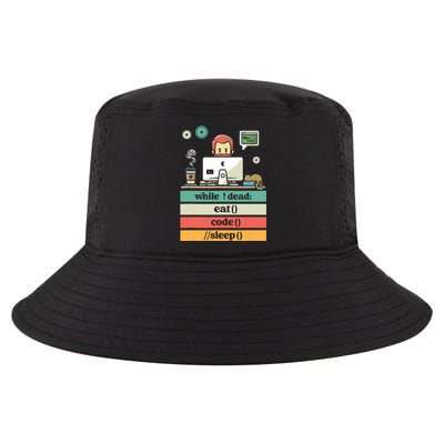 Computer Science Python Programmer Eat Code Sleep Coder Cool Comfort Performance Bucket Hat