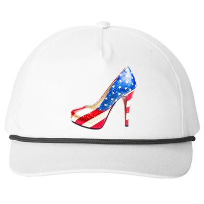 Cute Sparkly Patriotic American Usa Flag Heels Shoes Snapback Five-Panel Rope Hat