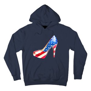 Cute Sparkly Patriotic American Usa Flag Heels Shoes Hoodie