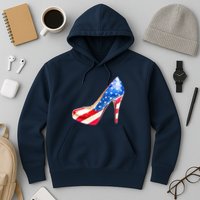 Cute Sparkly Patriotic American Usa Flag Heels Shoes Hoodie