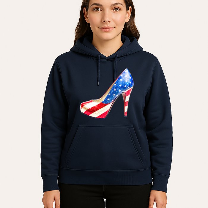 Cute Sparkly Patriotic American Usa Flag Heels Shoes Hoodie
