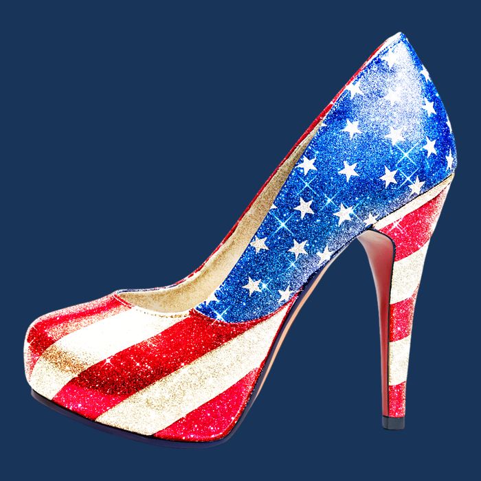 Cute Sparkly Patriotic American Usa Flag Heels Shoes Hoodie