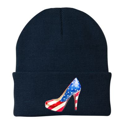 Cute Sparkly Patriotic American Usa Flag Heels Shoes Knit Cap Winter Beanie