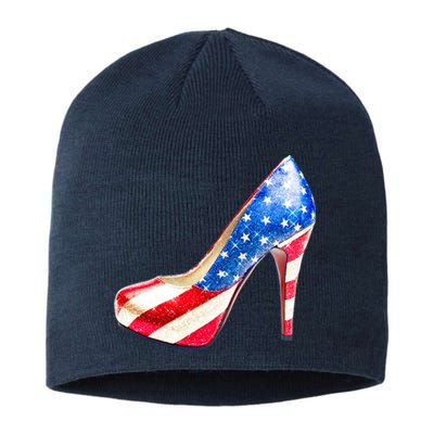 Cute Sparkly Patriotic American Usa Flag Heels Shoes Sustainable Beanie