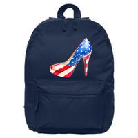 Cute Sparkly Patriotic American Usa Flag Heels Shoes 16 in Basic Backpack