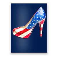 Cute Sparkly Patriotic American Usa Flag Heels Shoes Poster