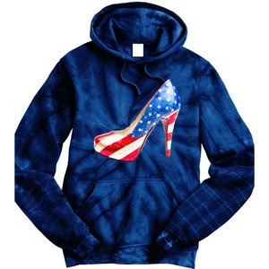 Cute Sparkly Patriotic American Usa Flag Heels Shoes Tie Dye Hoodie