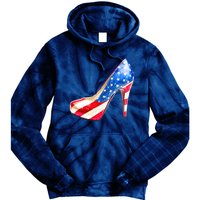 Cute Sparkly Patriotic American Usa Flag Heels Shoes Tie Dye Hoodie