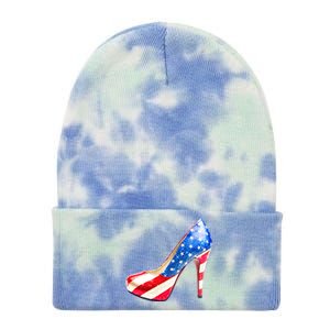 Cute Sparkly Patriotic American Usa Flag Heels Shoes Tie Dye 12in Knit Beanie