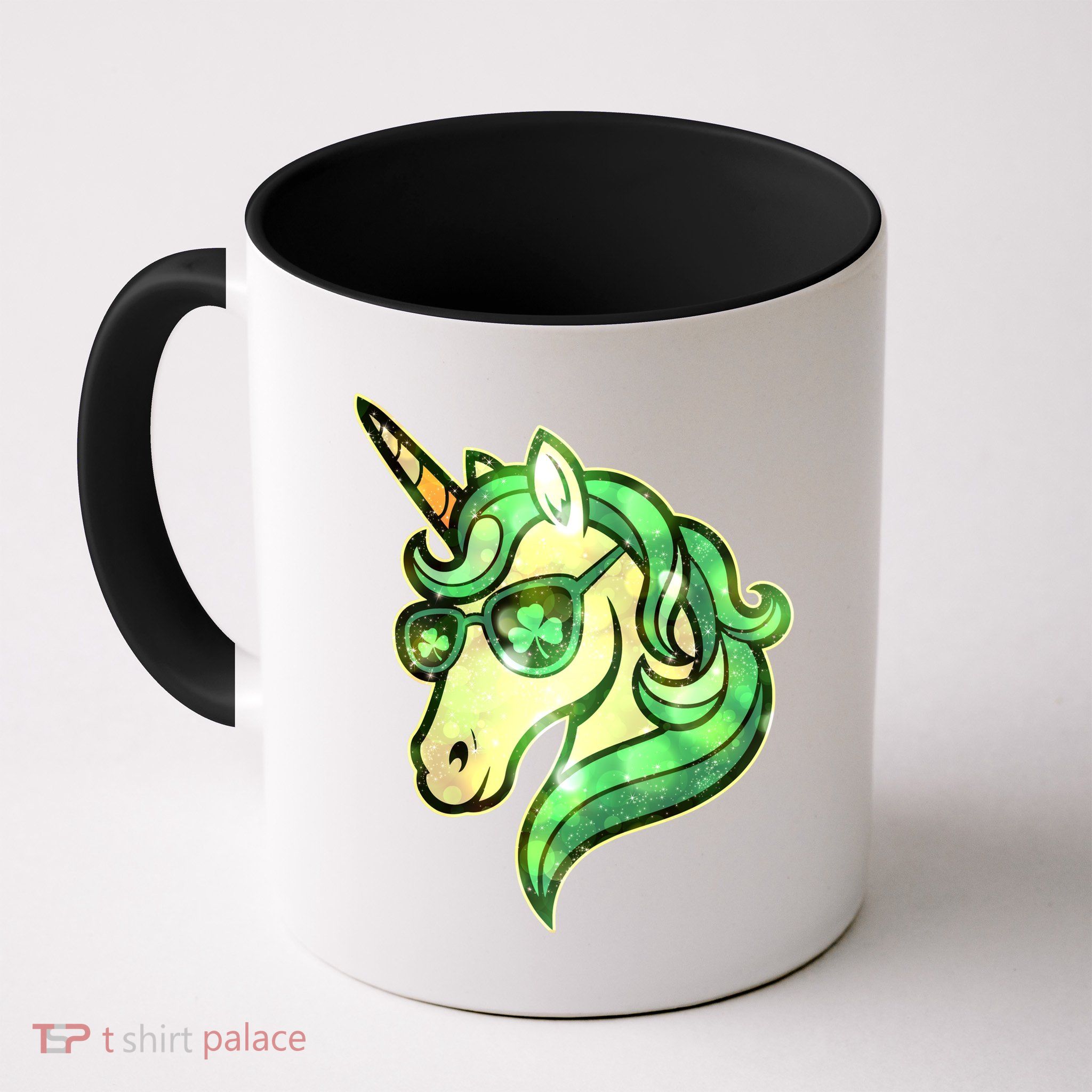 Cool St Patricks Day Lucky Shamrock Clover Unicorn Mug