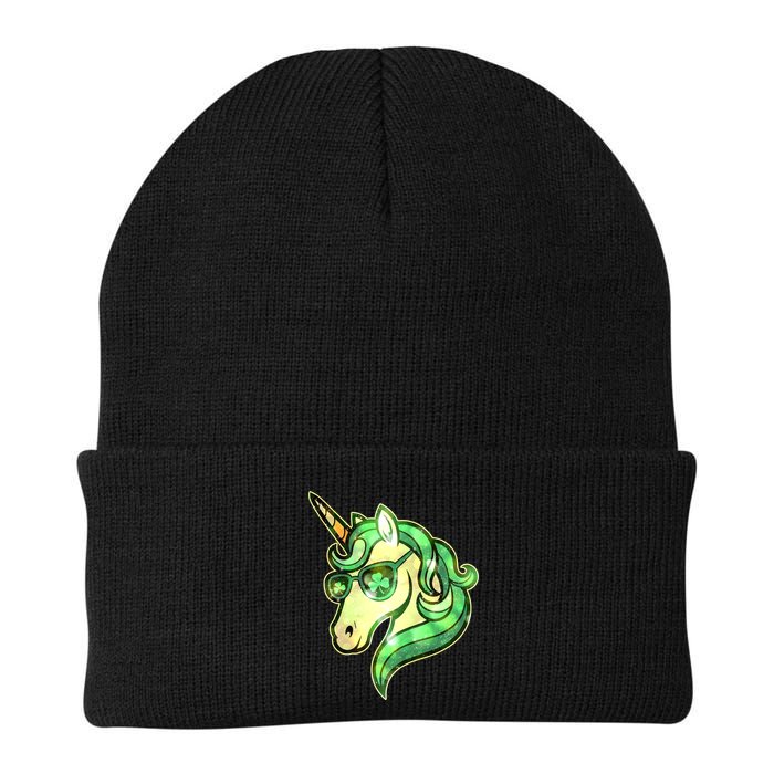 Cool St Patricks Day Lucky Shamrock Clover Unicorn Beanie