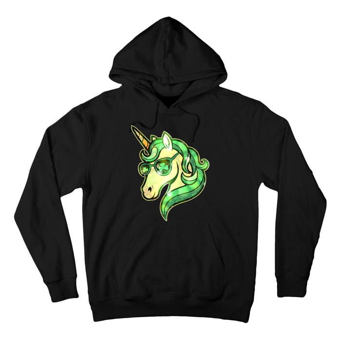 Cool St Patricks Day Lucky Shamrock Clover Unicorn Tall Hoodie
