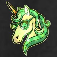 Cool St Patricks Day Lucky Shamrock Clover Unicorn Golf Towel