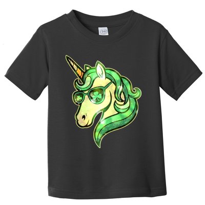 Cool St Patricks Day Lucky Shamrock Clover Unicorn Toddler T-Shirt