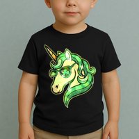 Cool St Patricks Day Lucky Shamrock Clover Unicorn Toddler T-Shirt