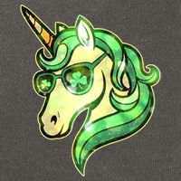 Cool St Patricks Day Lucky Shamrock Clover Unicorn Cotton Canvas Backpack
