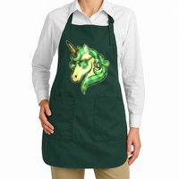 Cool St Patricks Day Lucky Shamrock Clover Unicorn Apron