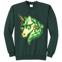 Cool St Patricks Day Lucky Shamrock Clover Unicorn Sweatshirt