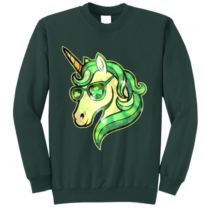Cool St Patricks Day Lucky Shamrock Clover Unicorn Sweatshirt