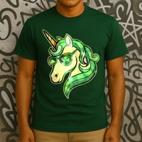 Cool St Patricks Day Lucky Shamrock Clover Unicorn T-Shirt